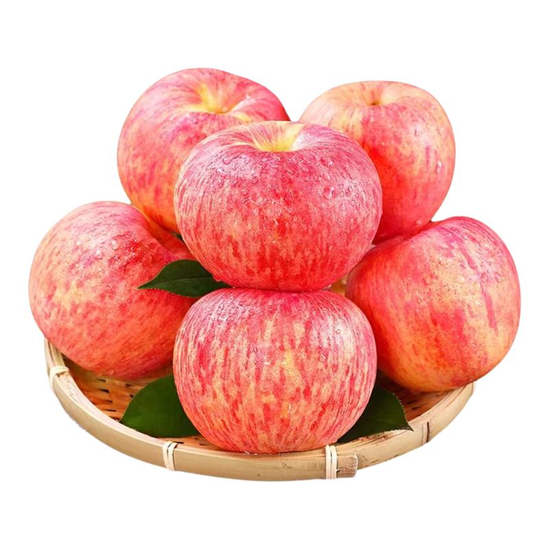 自然搭档2025年新苹果洛川红富士脆甜多汁8.5斤整箱包邮