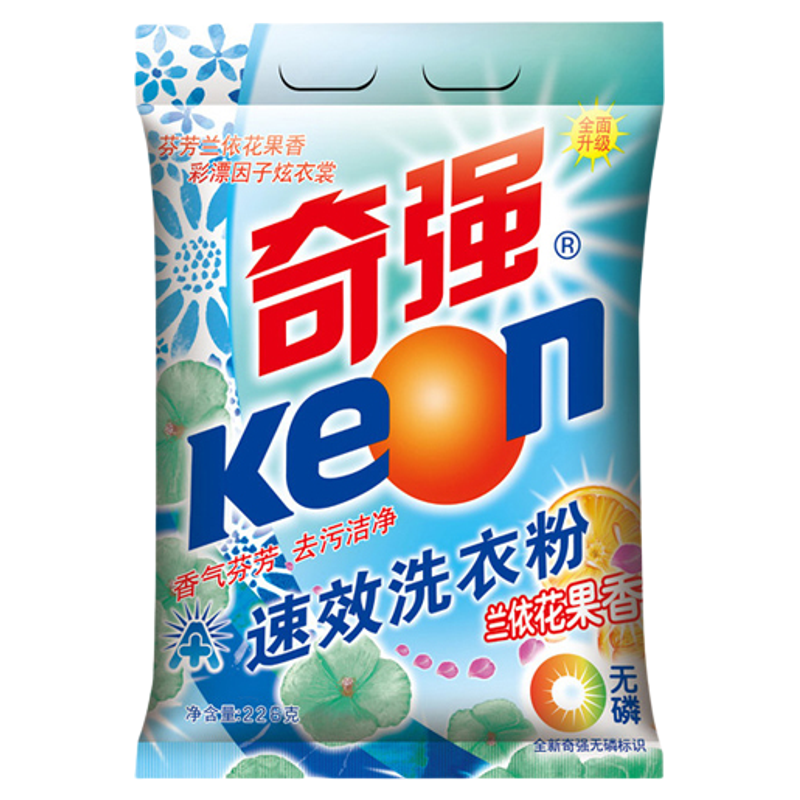 【奇强】速效洗衣粉226g兰依花果香小包劳保去污无磷国货工厂直发,洗护清洁剂/卫生巾/纸/香薰,洗衣粉/爆炸盐/活氧泡洗粉,淘宝优惠券,粉丝福利购,淘宝优惠卷