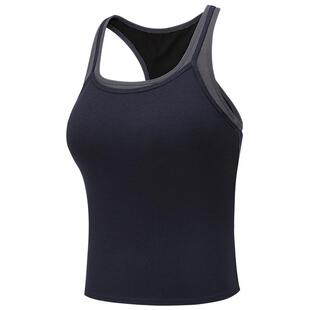 天丝莫代尔螺纹运动内衣高弹瑜伽外穿背心带胸垫BR157 粒子狂热