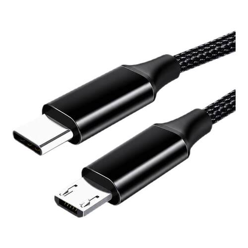 Type-C转Micro USB数据线充电二合一快速充电线充电宝台灯风扇监控适用苹果vivo荣耀oppo华为三星手机