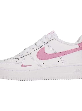 NIKE耐克女鞋空军一号运动鞋白色粉勾AF1低帮休闲板鞋IO7403-103