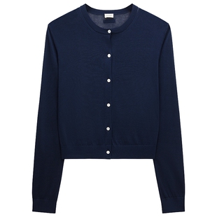 OCHIRLY欧时力 上衣防晒气质春夏 轻薄醋酸针织外套女开衫