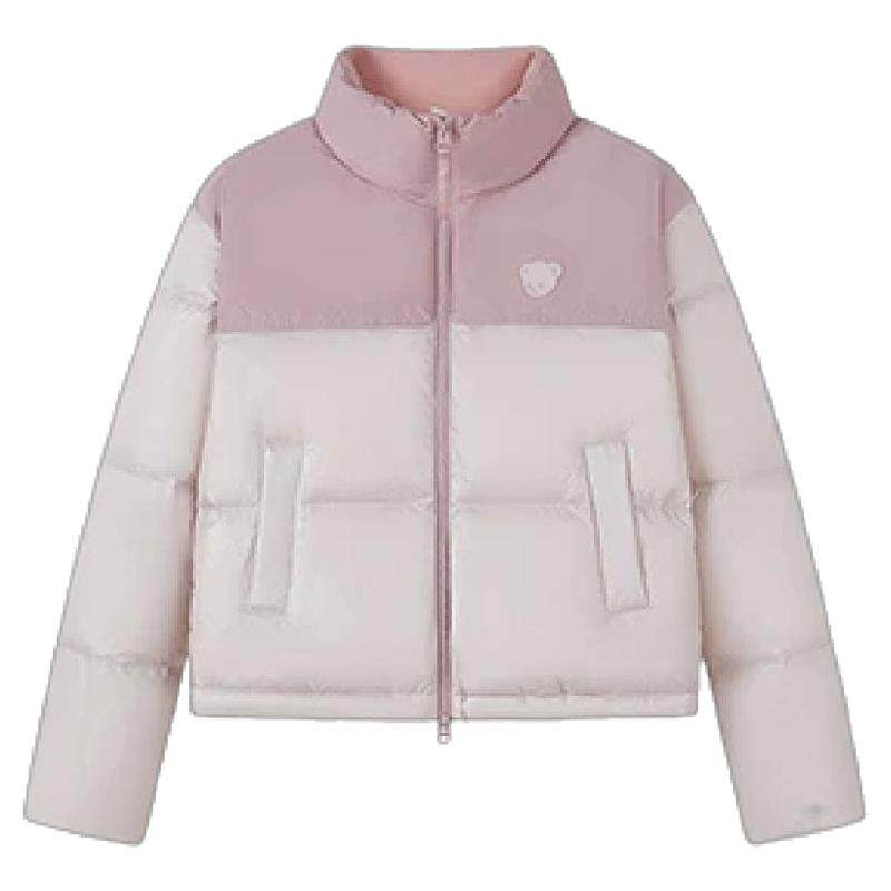 TEENIEWEENIE bearnova小熊女装秋冬撞色温暖短款鸭绒羽绒服外套