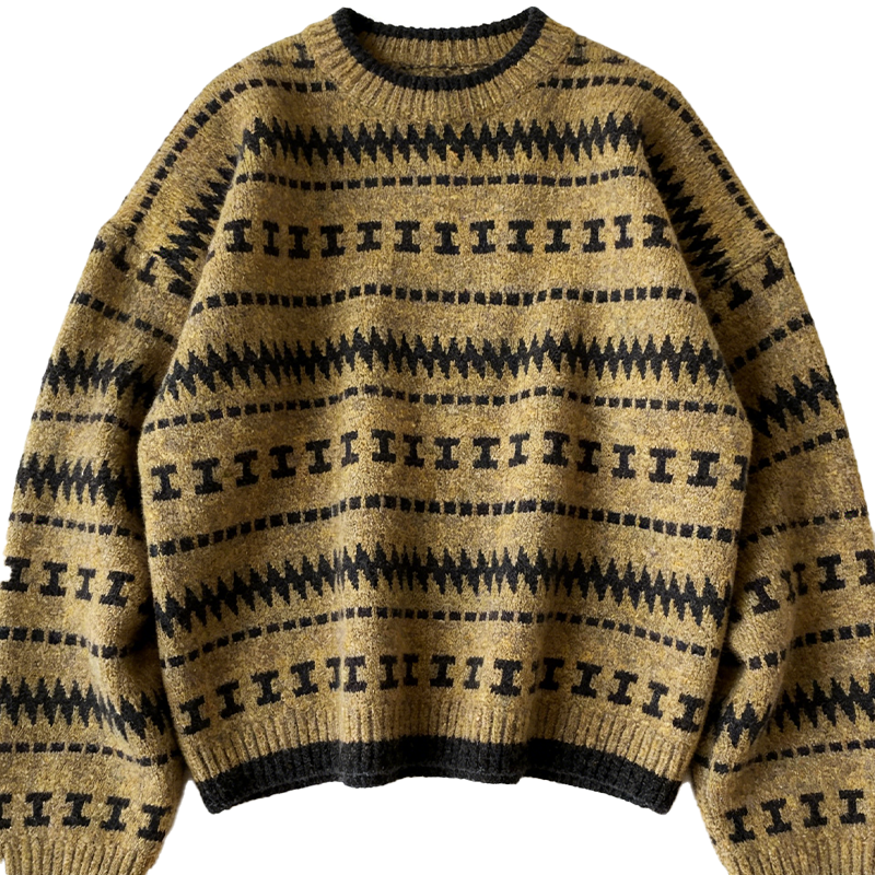 松弛感！秋冬韩版费尔岛毛