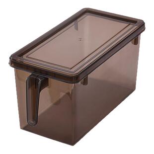 带手柄冰箱收纳盒密封食物保鲜盒果蔬储存整理盒防串味带盖储物盒