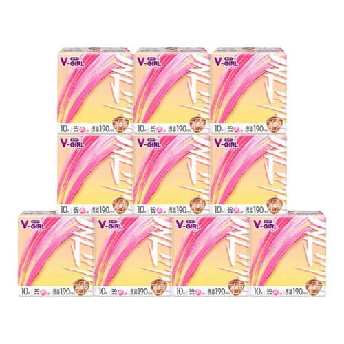 V-GIRL未可卫生巾小浮芯迷你190mm消毒级姨妈巾日用套装整箱超长