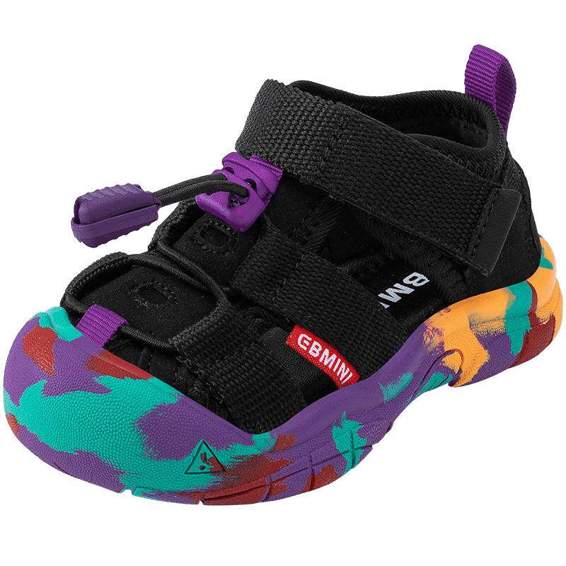 英贝米尼轻稳儿童凉鞋2026夏季新款男童鞋子包头宝宝沙滩鞋女童鞋