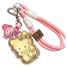 足金999黄金招财送礼hellokitty哈喽KT猫手机链挂绳钥匙扣包挂件