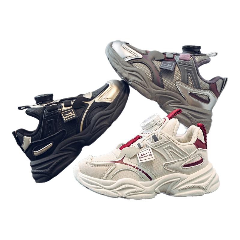 回力童鞋儿童秋季运动鞋2025新款皮面防水小女孩跑步鞋男童休闲鞋