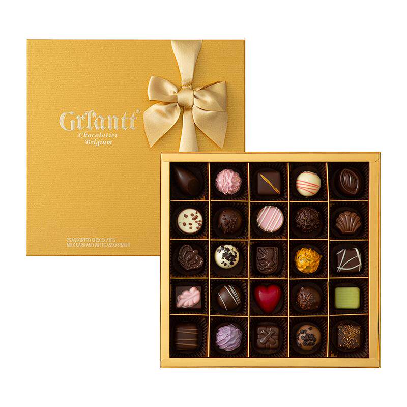 比利时进口巧克力礼盒手工夹心黑巧伴手礼情人节生日礼物520送礼