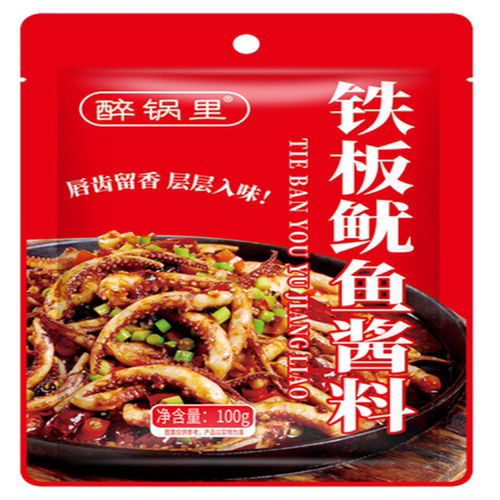 韩式铁板鱿鱼酱甜辣风味石板豆腐酱朝鲜族辣炒年糕酱料100g袋酱汁