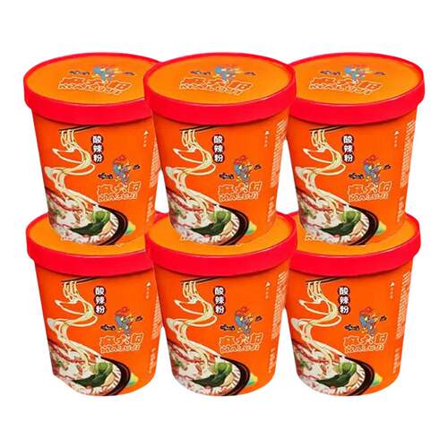 麻六记酸辣粉256g*6桶装速食