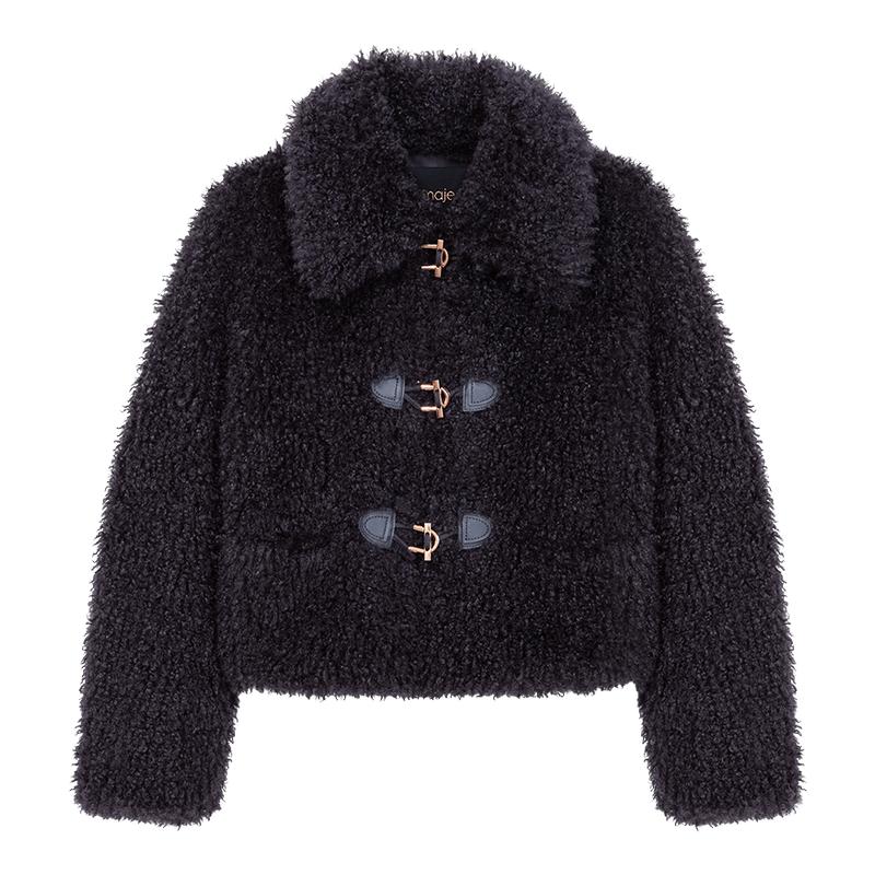 时尚直筒短款款式  气质翻领领型设计