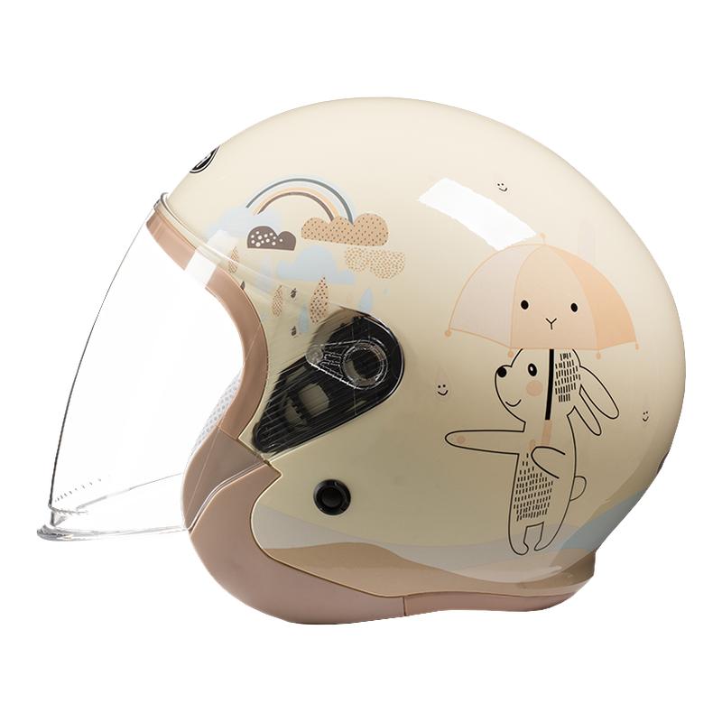 野马头盔电动摩托车男女半盔秋冬保暖电瓶安全帽四季小码新3C认证