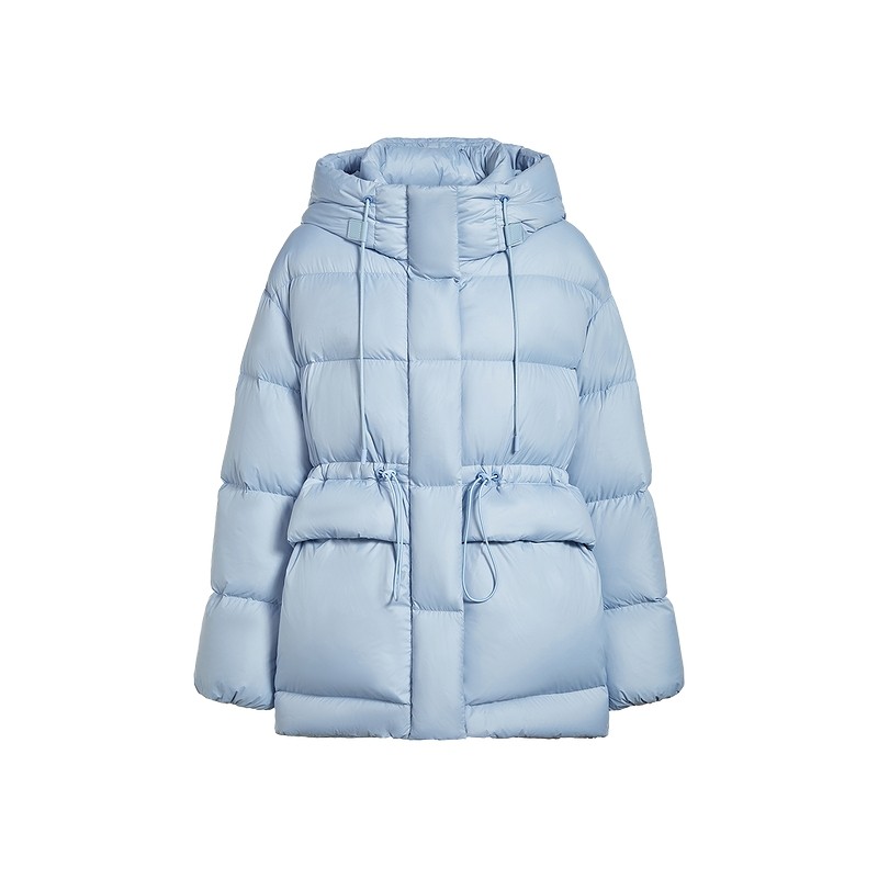 FIVE PLUS连帽羽绒服女通勤风鸭绒轻暖外套美拉蓝女冬装,女装/女士精品,羽绒服,淘宝优惠券,粉丝福利购,淘宝优惠卷