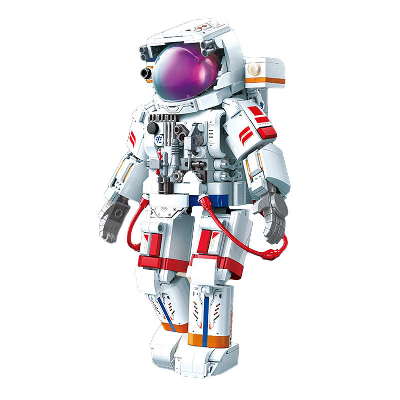 登月宇航员太空服拼装积木模型