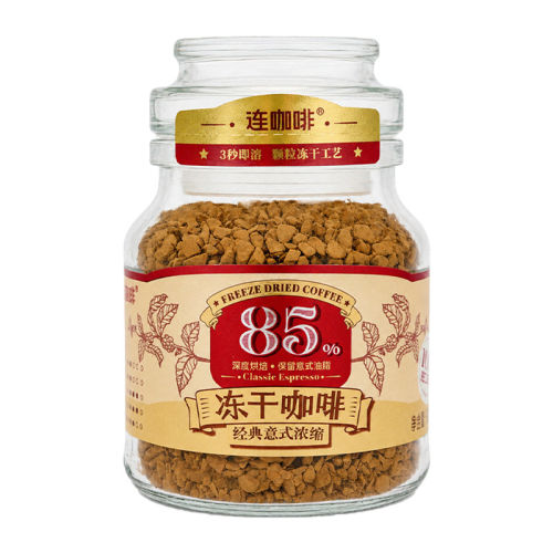 连咖啡冻干意式无糖速溶咖啡