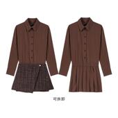 末6折Maje2025秋冬新款 衬衫 女装 季 法式 棉质可拆卸短款 式 连衣裙