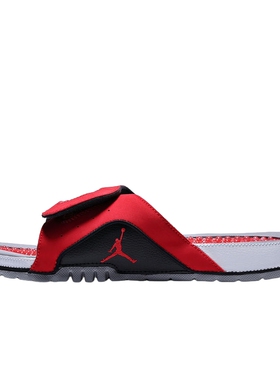 耐克拖鞋男女鞋Jordan Hydro AJ4黑红魔术贴休闲沙滩鞋532225-600