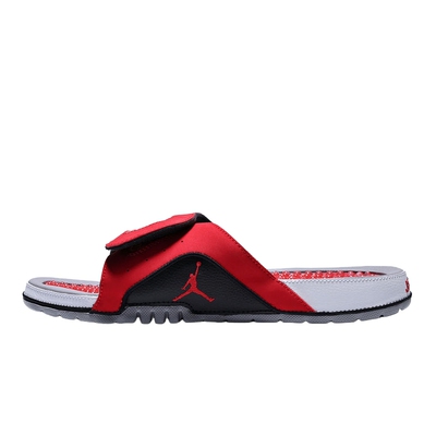 耐克拖鞋男女鞋Jordan Hydro AJ4黑红魔术贴休闲沙滩鞋532225-600