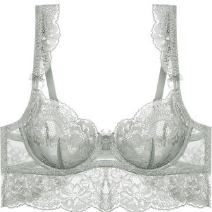 大胸显小缩胸显瘦超薄文胸无海绵夏季 夏娃 诱惑莫妮卡内衣女薄款