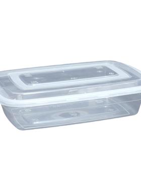 美式餐盒一次性打包盒方形透明塑料加厚商用外卖高档烧腊饭盒专用