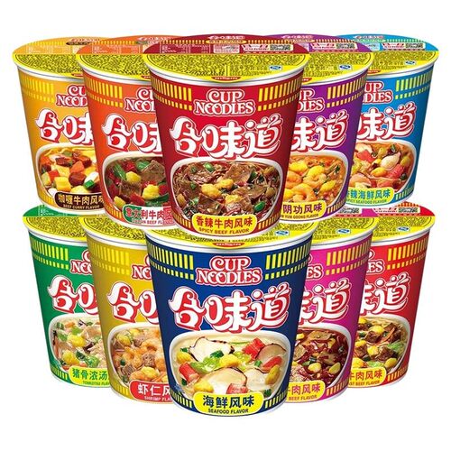日清合味道杯面12杯整箱方便面