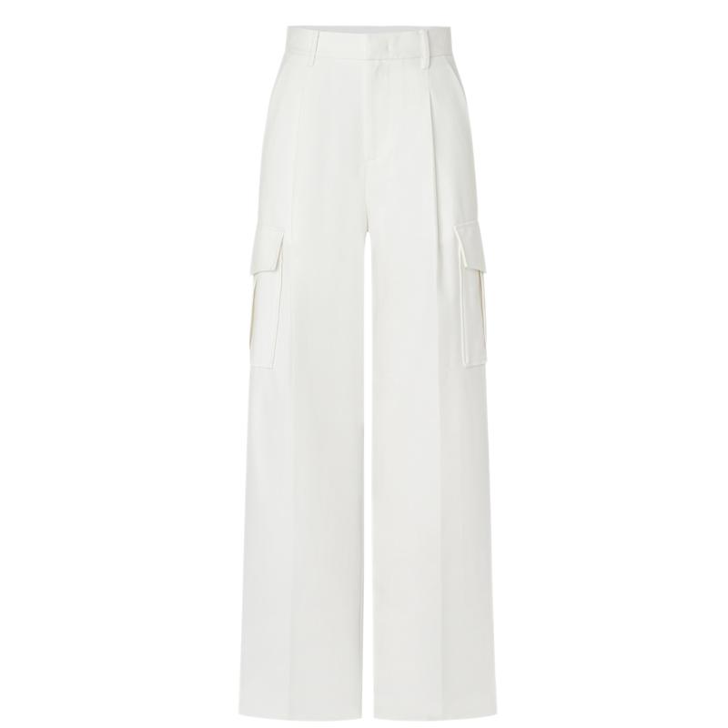 【MOCO奥莱】含绵羊毛工装口袋高腰简约西裤休闲裤裤子女