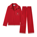 TeenieWeenie小熊红色睡衣女士2025新款 男 新年纯棉情侣家居服套装