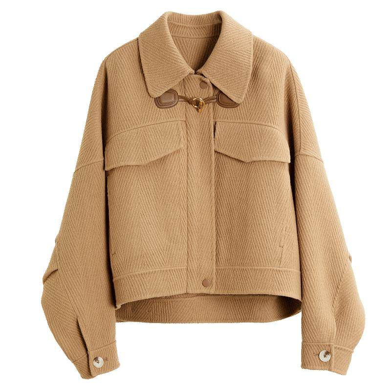 高级感短款毛呢外套ELLE法式