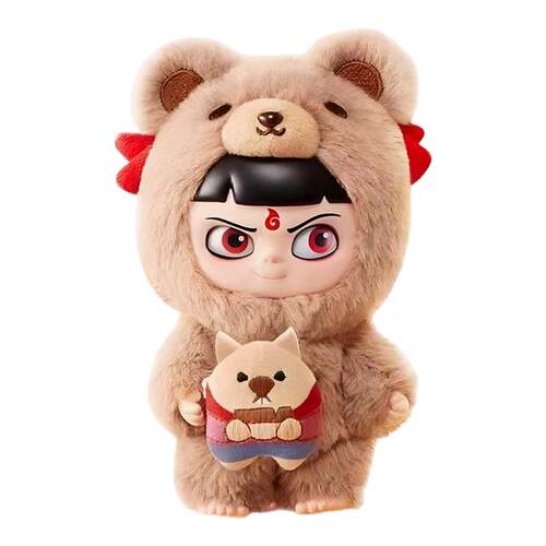 壹号POP MART泡泡玛特之魔童闹海装扮派对系列搪胶毛绒挂件哪吒