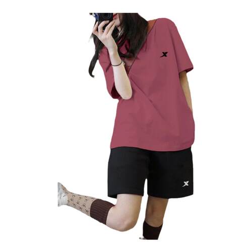 特步速干透气运动套装女