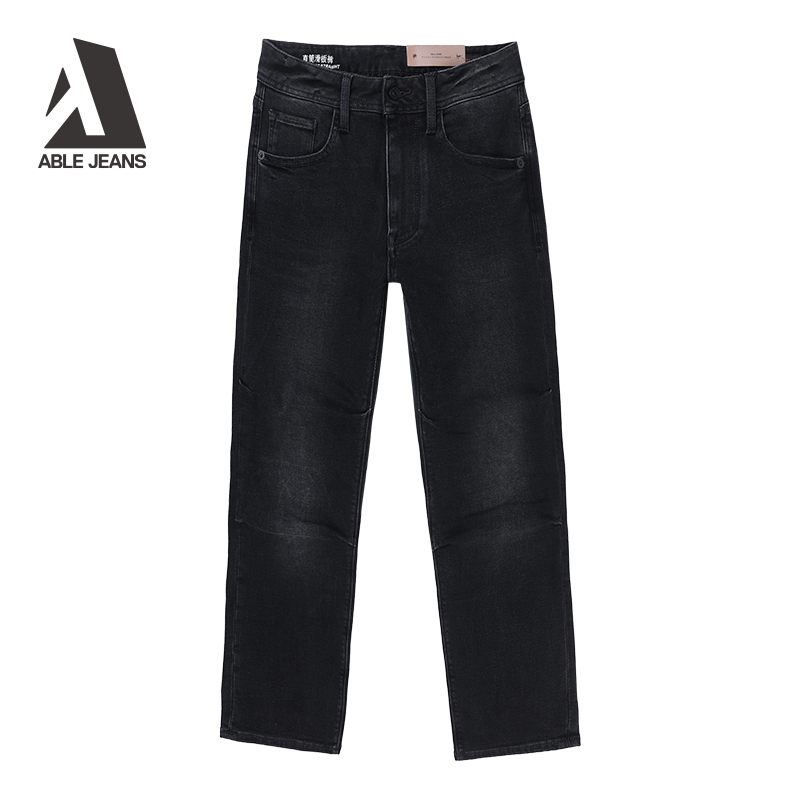 ABLE JEANS【直筒滑板裤】男士冬季加绒厚款复古宽松直筒牛仔裤,男装,牛仔裤,淘宝优惠券,粉丝福利购,淘宝优惠卷