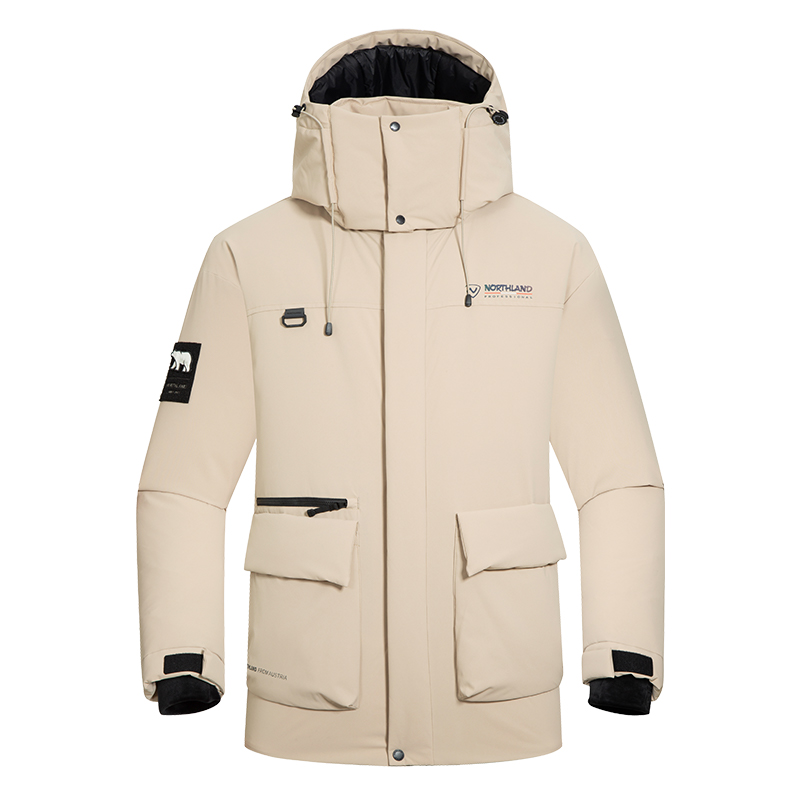 诺诗兰羽绒服男女户外保暖三防防风泼抗寒加厚宽松鹅绒服中长外套