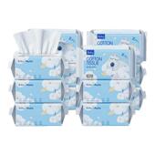 澳贝棉柔巾婴儿干湿两用新生儿洗脸巾宝宝擦屁纸巾贝肯熊106抽