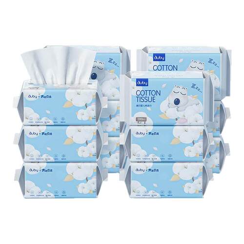 澳贝棉柔巾婴儿干湿两用新生儿洗脸巾宝宝擦屁纸巾贝肯熊106抽