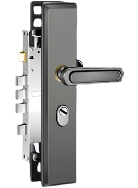 防盗门锁套装C级家用通用型不锈钢入户门锁木门大门锁机械锁具