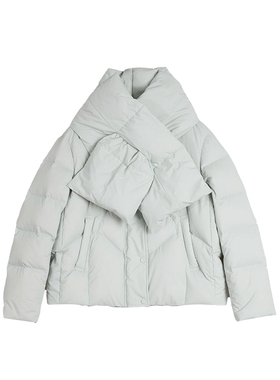 【巴黎系列】ELLE90白鸭绒米白色羽绒服女2025冬新款小众保暖外套