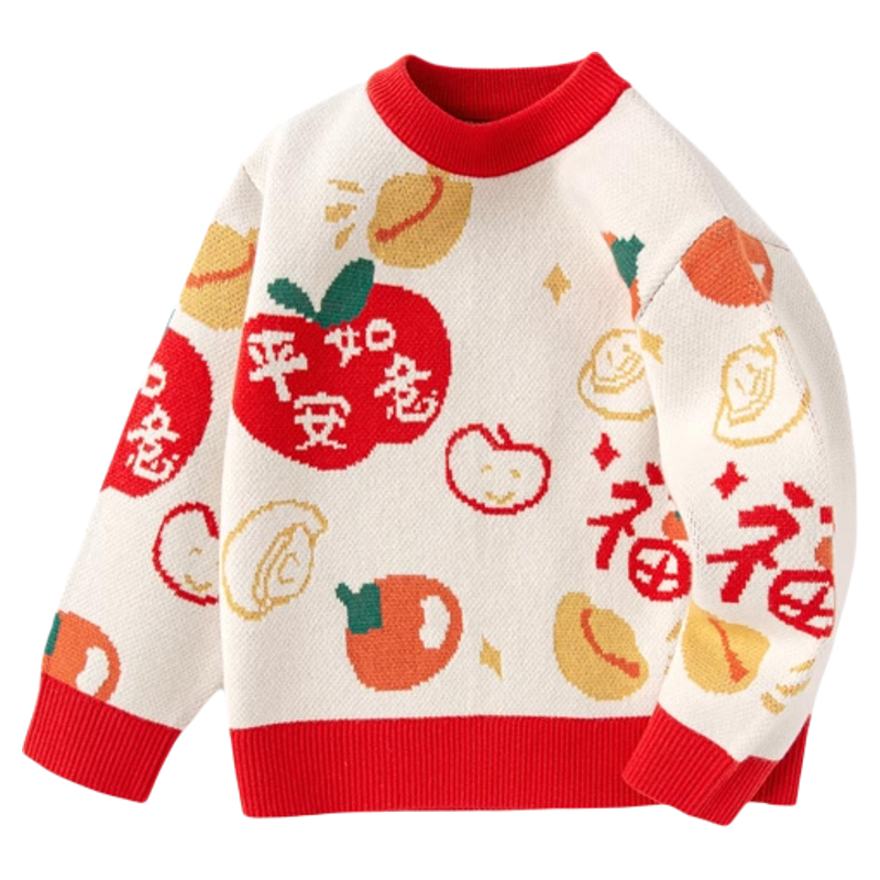 巴拉巴拉男童毛衣女童针织衫宝宝红色拜年服秋冬款童装儿童打底衫,童装/婴儿装/亲子装,毛衣/针织衫,淘宝优惠券,粉丝福利购,淘宝优惠卷
