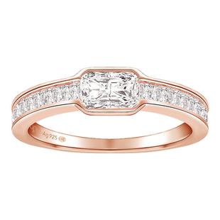 Monaco微镶玫瑰晶钻925银戒指女情侣设计感饰品 APM 新年礼物