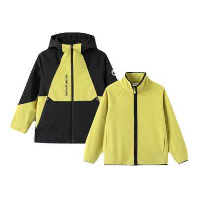 巴拉巴拉男童冲锋衣大童三合一两件套儿童上衣2025秋季新款童装厚