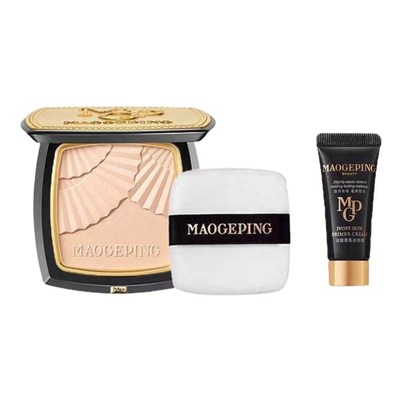 MAOGEPING/毛戈平光感柔纱凝颜粉饼小金扇无痕定妆控油持久哑光