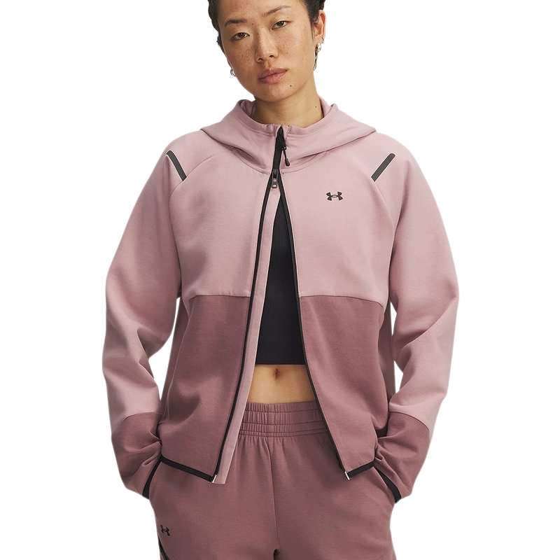 安德玛外套秋冬Unstoppable女子训练运动休闲连帽夹克1379842-673