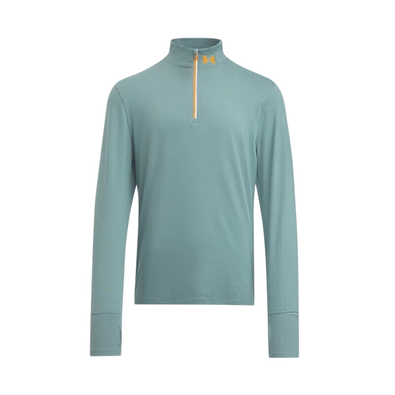 安德玛新款Qualifier男子跑步运动长袖半拉链休闲t恤1379288-587