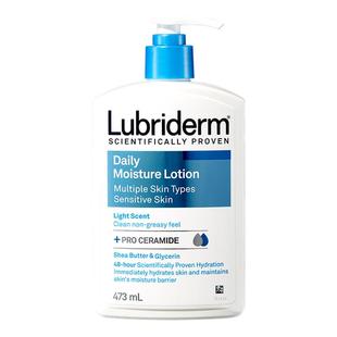 补水润肤滋润去鸡皮女秋冬 强生lubriderm露比黎登身体乳果酸保湿