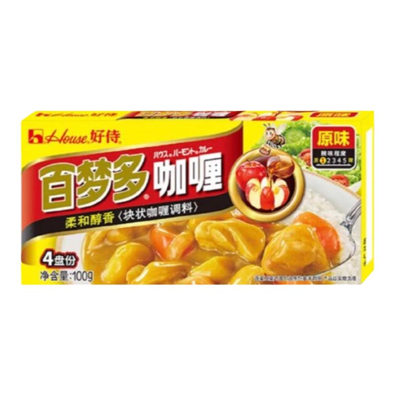 好侍百梦多咖喱块100g日式咖喱块家用厨房烹饪调味料原味微辣咖喱