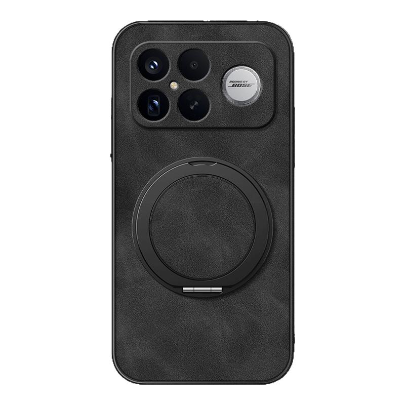 适用红米k90promax手机壳k80pro/k60新款k70旋转支架小米redmik50至尊版磁吸K40纯色羊巴皮男款