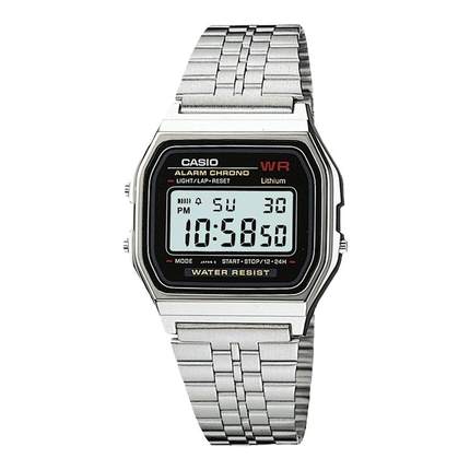 卡西欧学生手表男款小银块复古电子表小方块A159W/f91官方正品