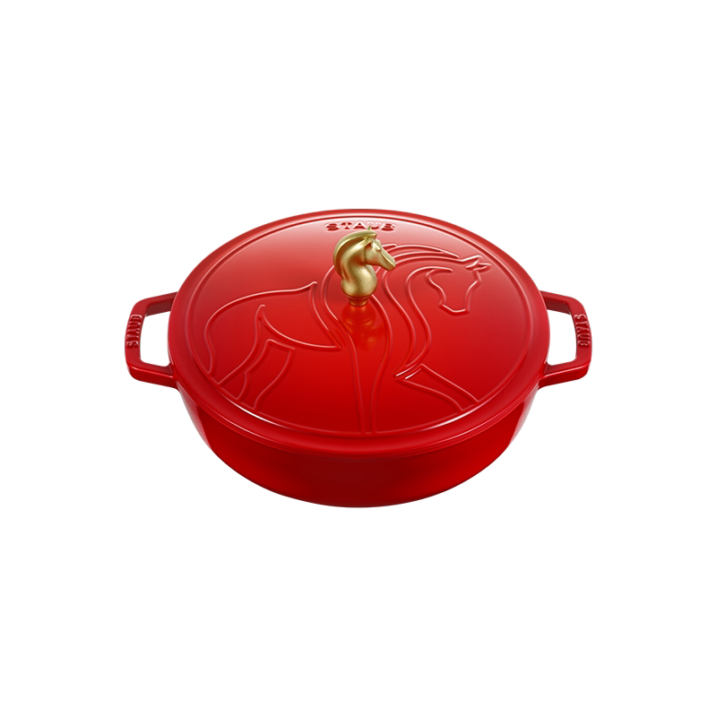 Staub珐宝马年生肖限定礼盒新品珐琅铸铁锅焖煮锅圣诞新年送礼