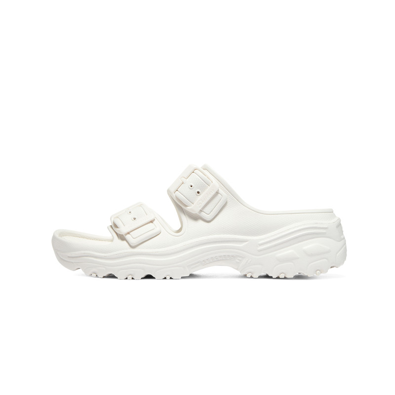 斯凯奇洞洞鞋新款厚底舒适百搭绑带凉鞋运动拖鞋女外穿海边沙滩鞋